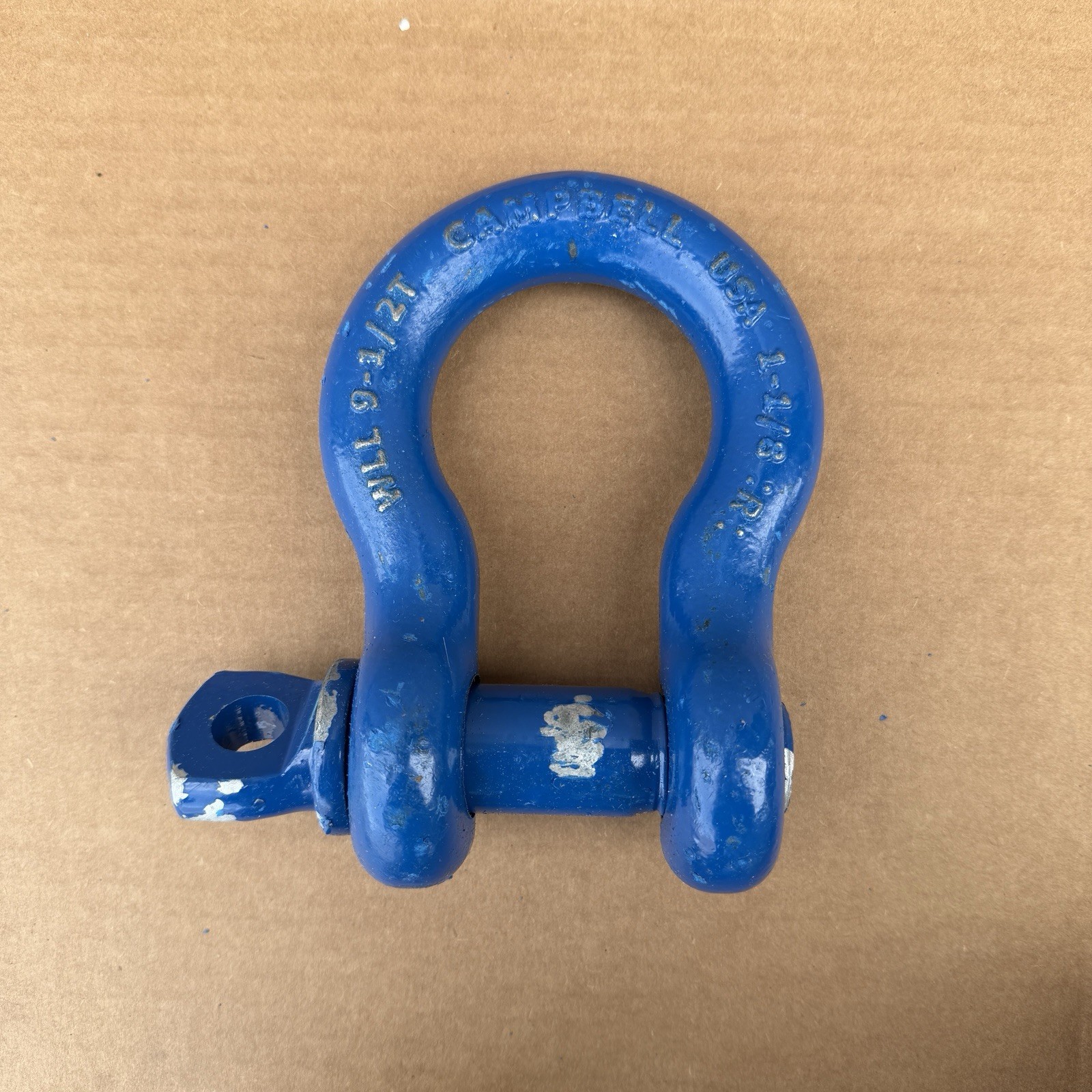 9 -pcs Campbell 5411805 1-1/8” Screw Pin Anchor Shackle Painted WLL 9.5 Ton