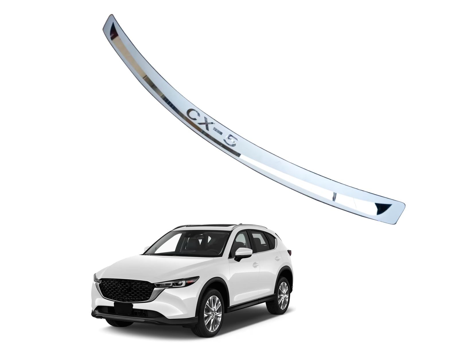 Rear Bumper Protector for Mazda CX5 20132026, Stainless Steel Trim Plate