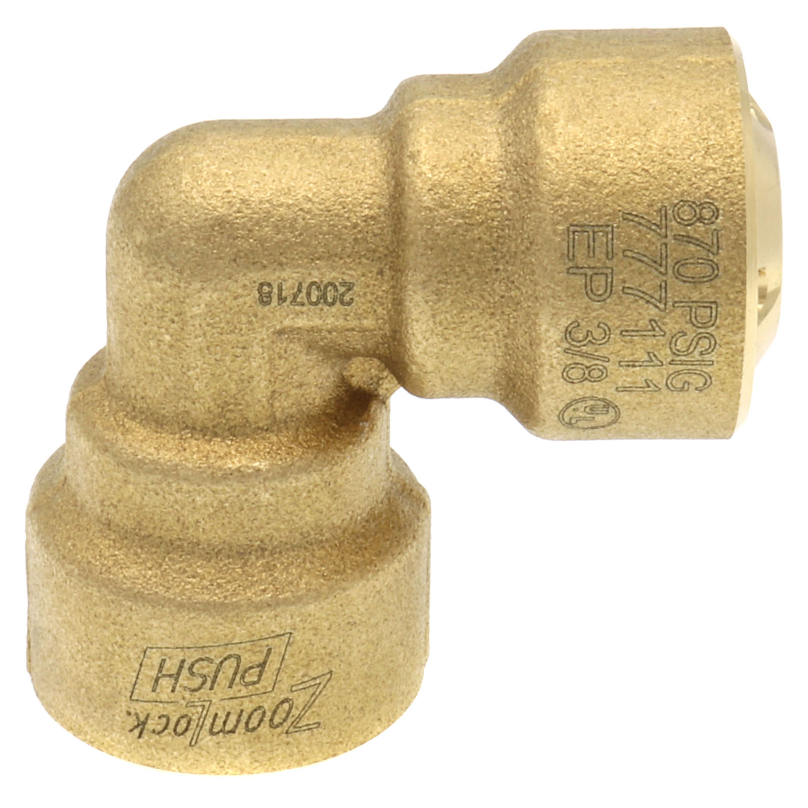 Parker Hannifin 3/8 ZoomLock Push R410A 90-Degree Elbow PZKP-90E6-HNBR