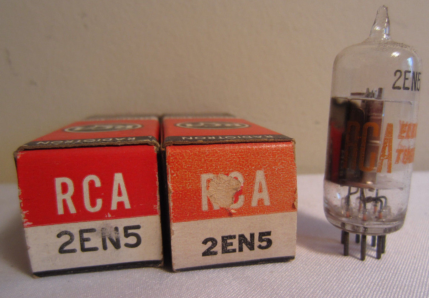 Lot Of 2 RCA 2EN5 Electron Electronic Tube In Boxes NOS