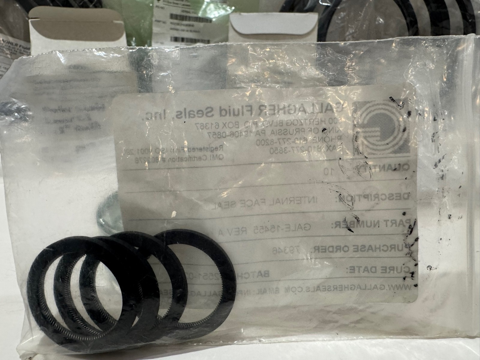 Industrial Fluid Seals Lot Gallagher Fluid Seals American Variseal Stainless Par