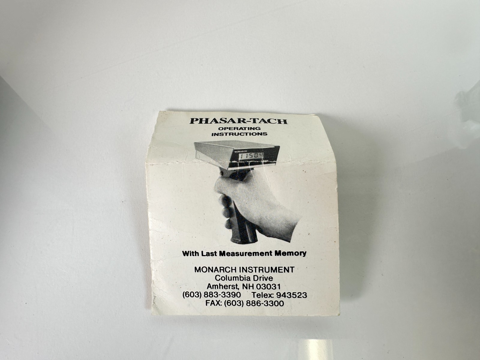 Monarch Phasar Tach Portable Tachometer Rpm Test Instrument