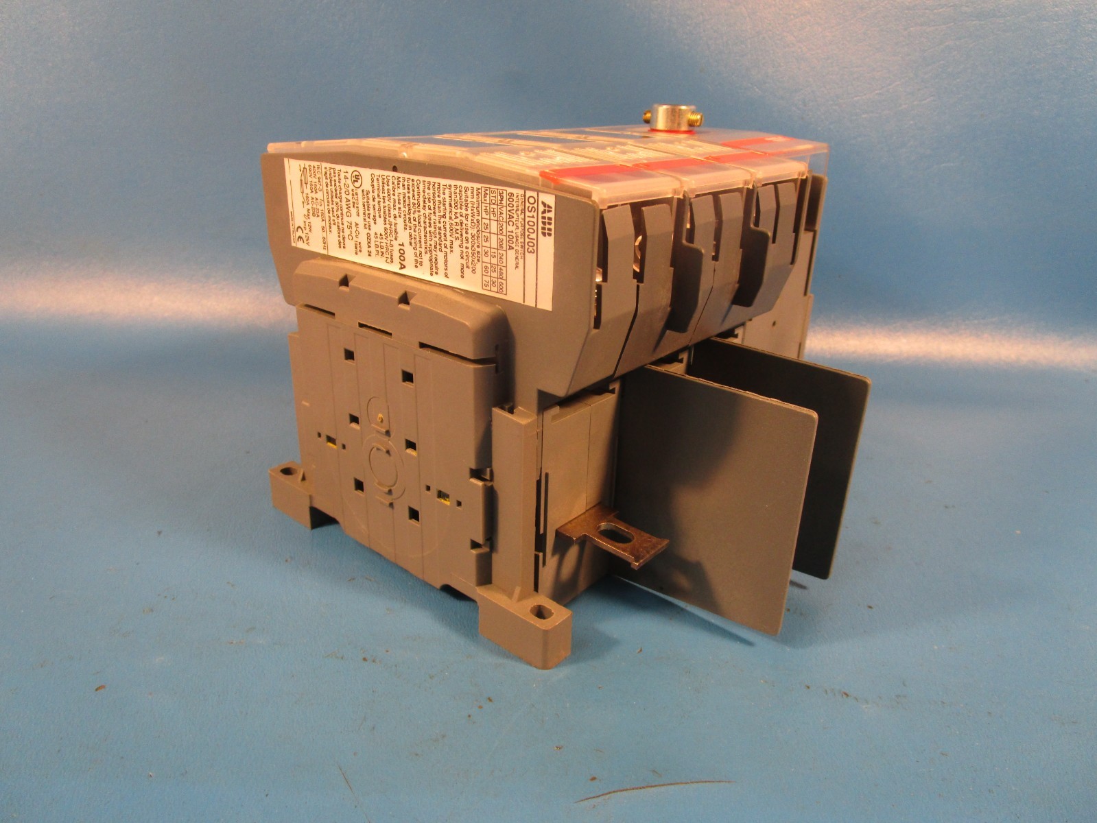 ABB OS100GJ03, Fusible Disconnect Switch, 100A, 3-pole, class J, front operated