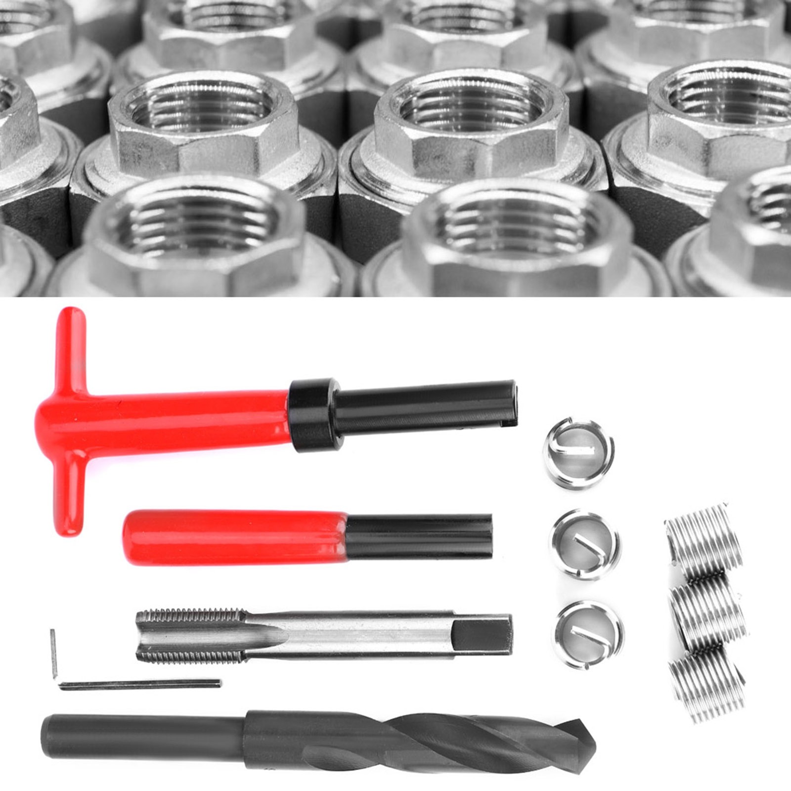 11Pcs Thread Repair Kit Durable Tap Insertion Tool For Auto Parts Stainless NEW