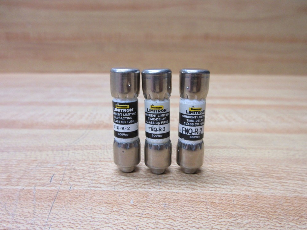 Buss FNQ-R-2 Bussmann Fuse Cross Ref 6F114 (Pack of 3)