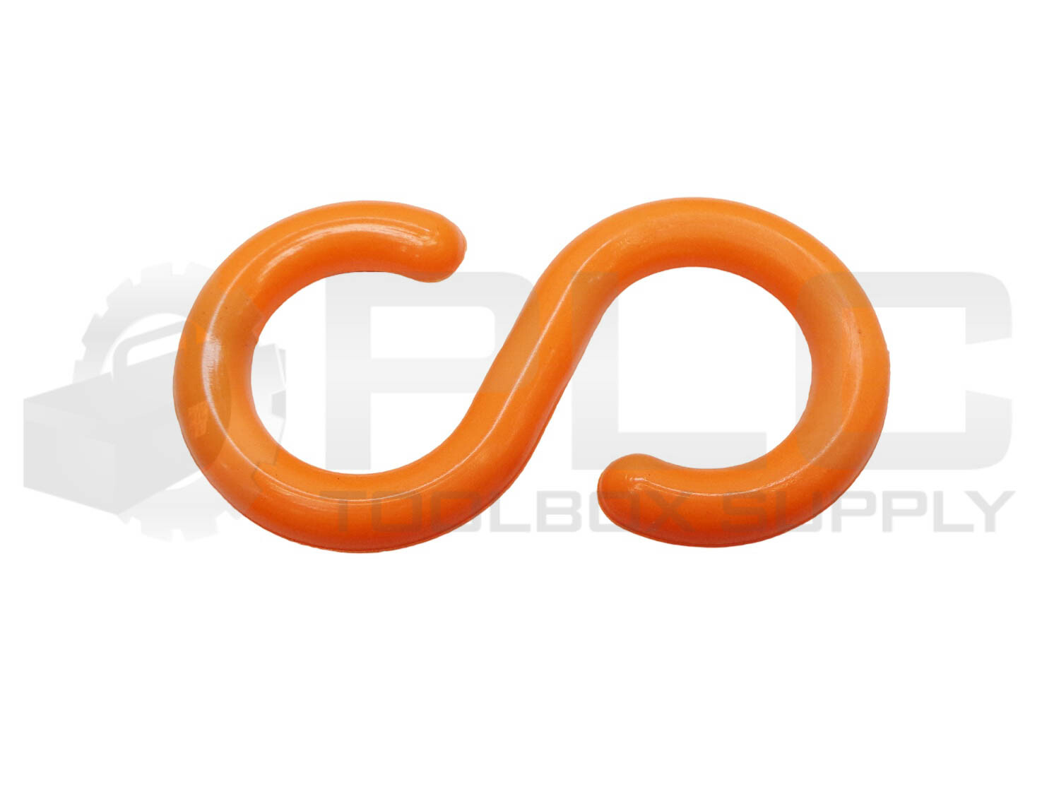 NEW PLASTIC SAFETY CHAIN LINKS 105′ ORANGE W/ 10 50312-10 S-HOOKS