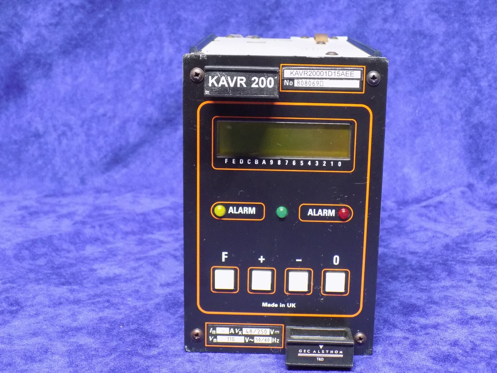 GEC ALSTHOM KAVR20001D15AEE KAVR 200 RELAY