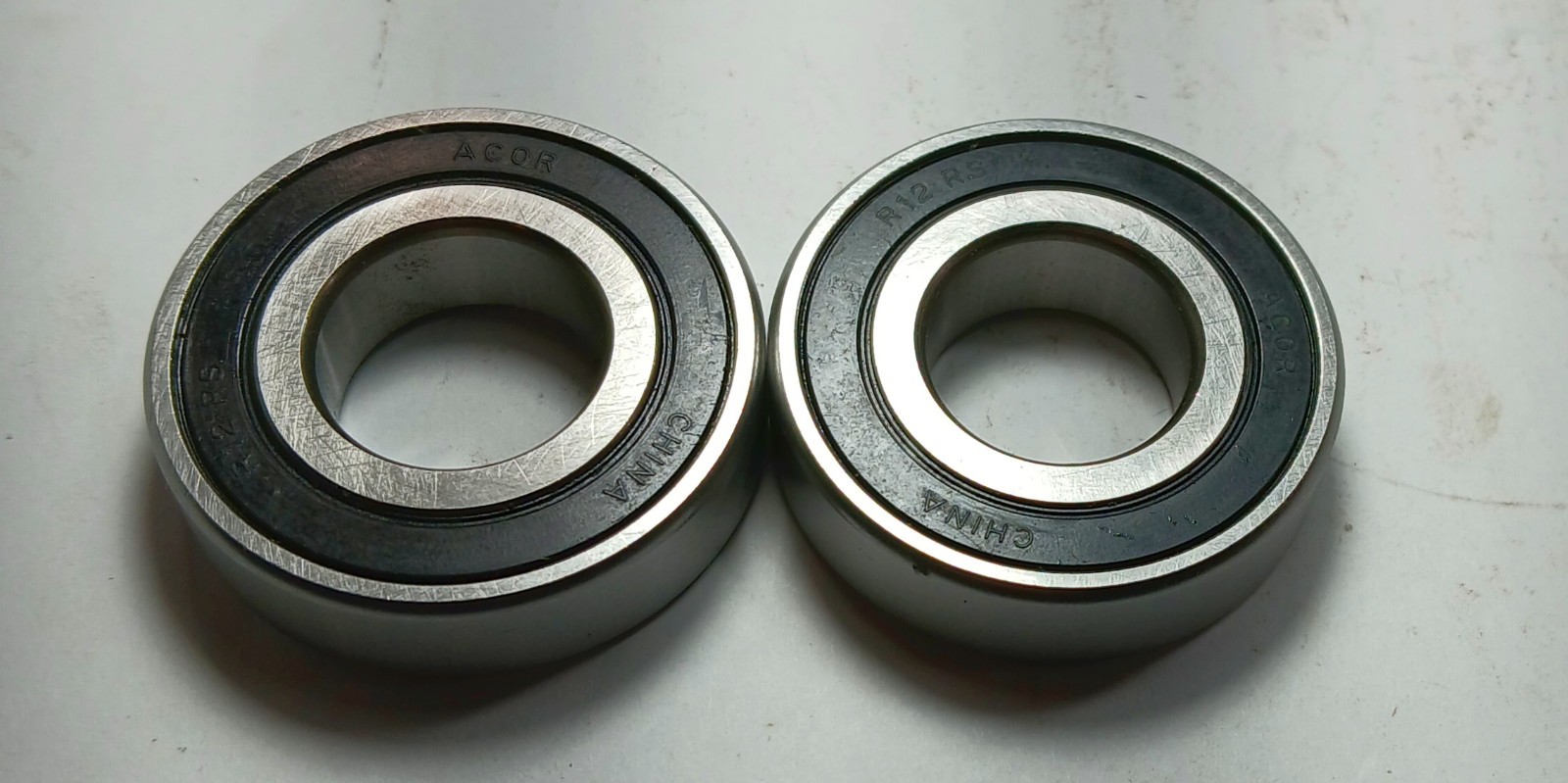 2 NEW ACOR R12 RS 19X41X11MM DEEP GROOVE BALL BEARINGS NNB ***MAKE OFFER***