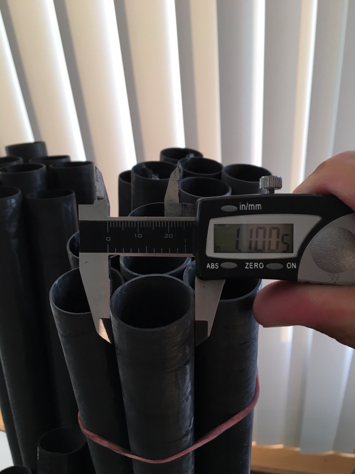 22″ Carbon Fiber Tube Matte Finish USA Made 1″ / 25.5 mm ID 1.10″ /27.5mm OD