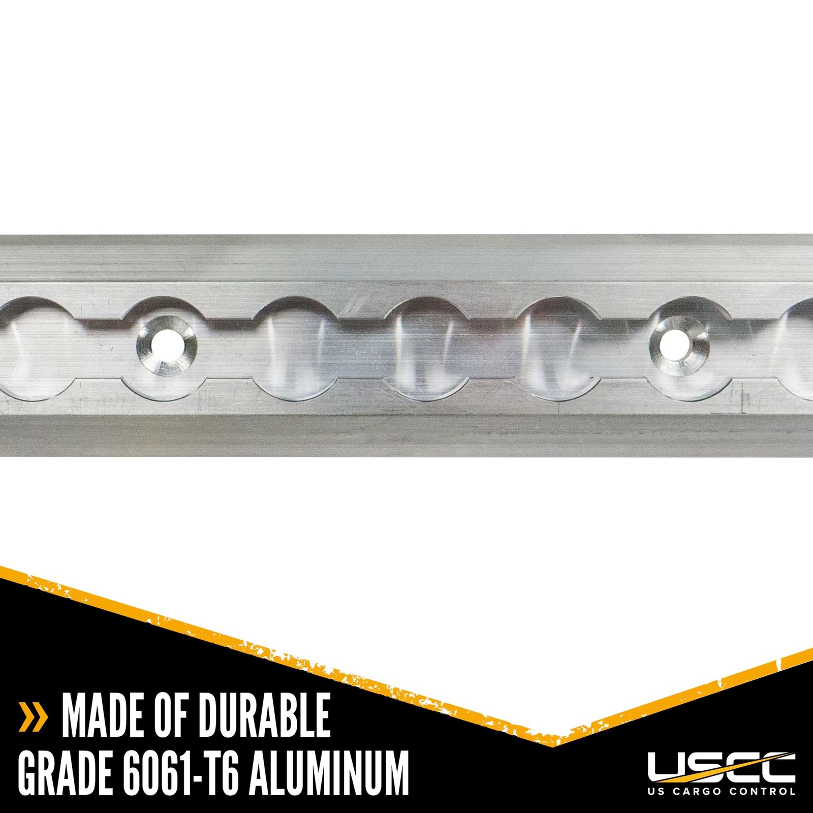 96″ Airline-Style Angled Track – Aluminum