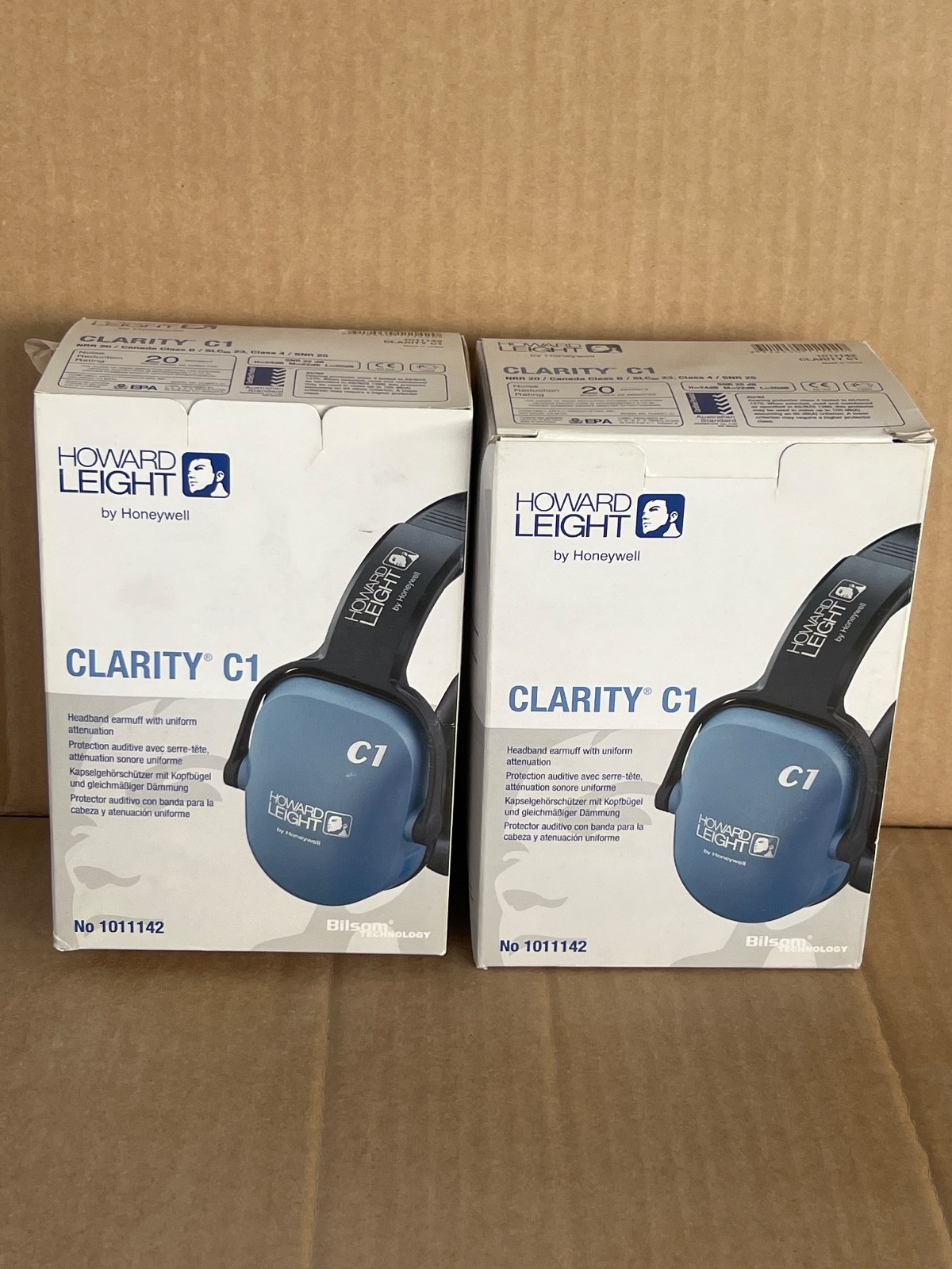(Lot 2 Pcs) Howard Leight Clarity® C1 Headband Earmuffs 1011142 By Honeywell