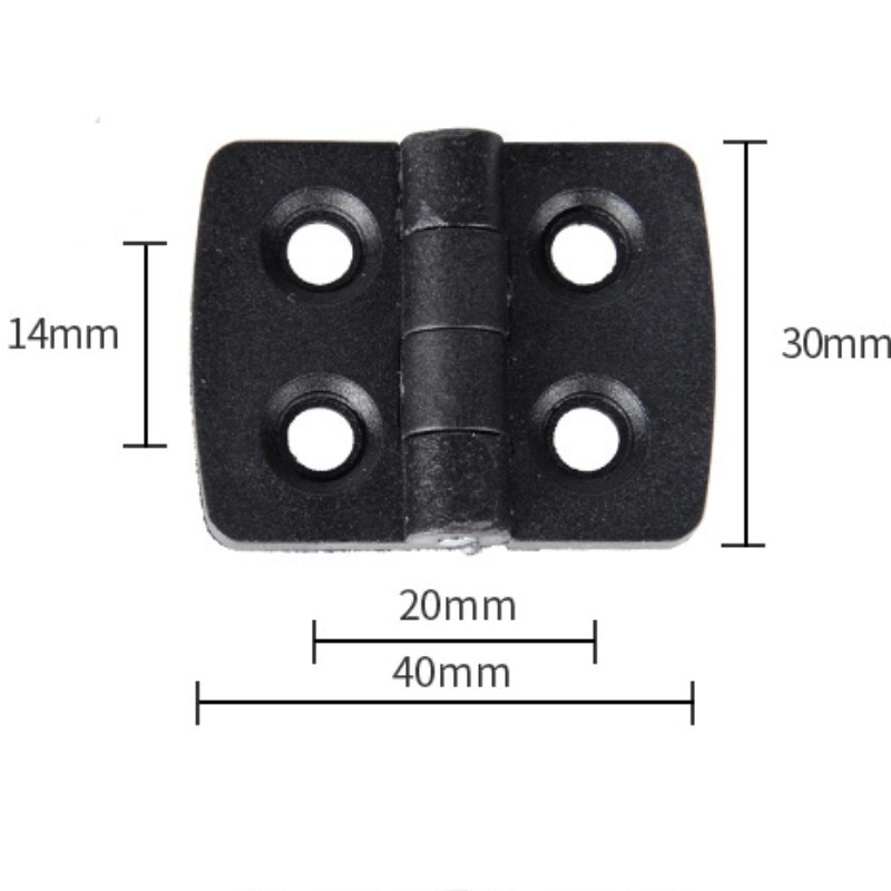 5Pcs 40mm X 30mm Cabinet Door Plastic Bearing Hinge Black
