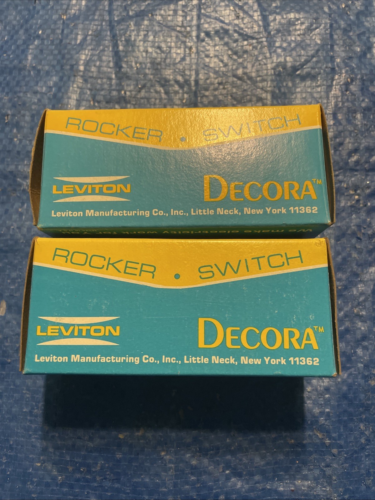 (2) Leviton 5601-2: Brown Single Pole Rocker Light Switch 15A-120/277V AC (NEW)