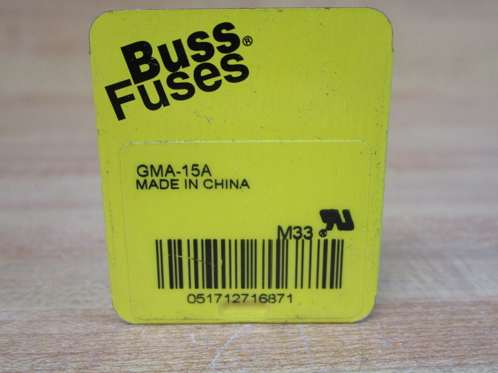 Buss GMA-15A Bussmann Fuse Cross Ref 1CJ37 (Pack of 10)