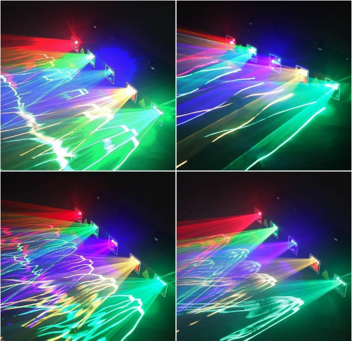 Luces Láser DJ RGBYC con Control DMX y Efectos Música para Fiesta Disco