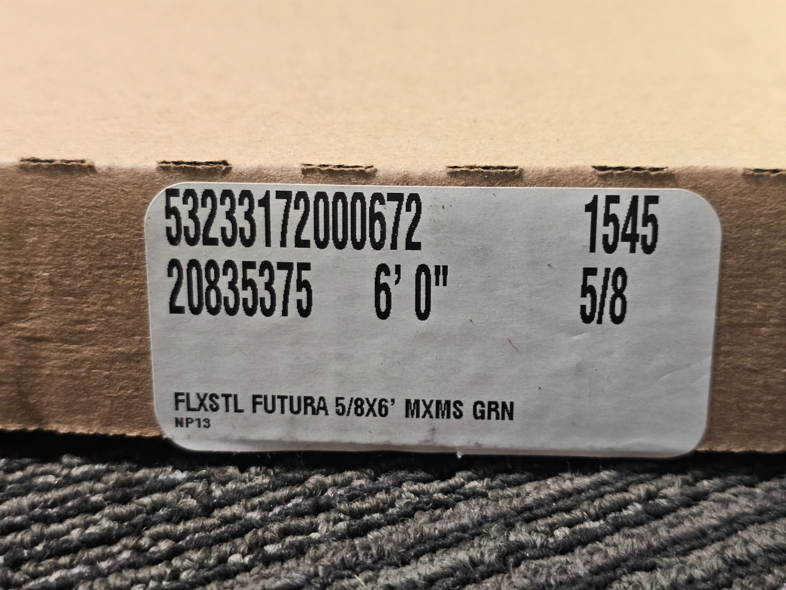 Continental ContiTech 20835375 Flexsteel Futura 5/8″ x 6′ Gasoline Hose Green