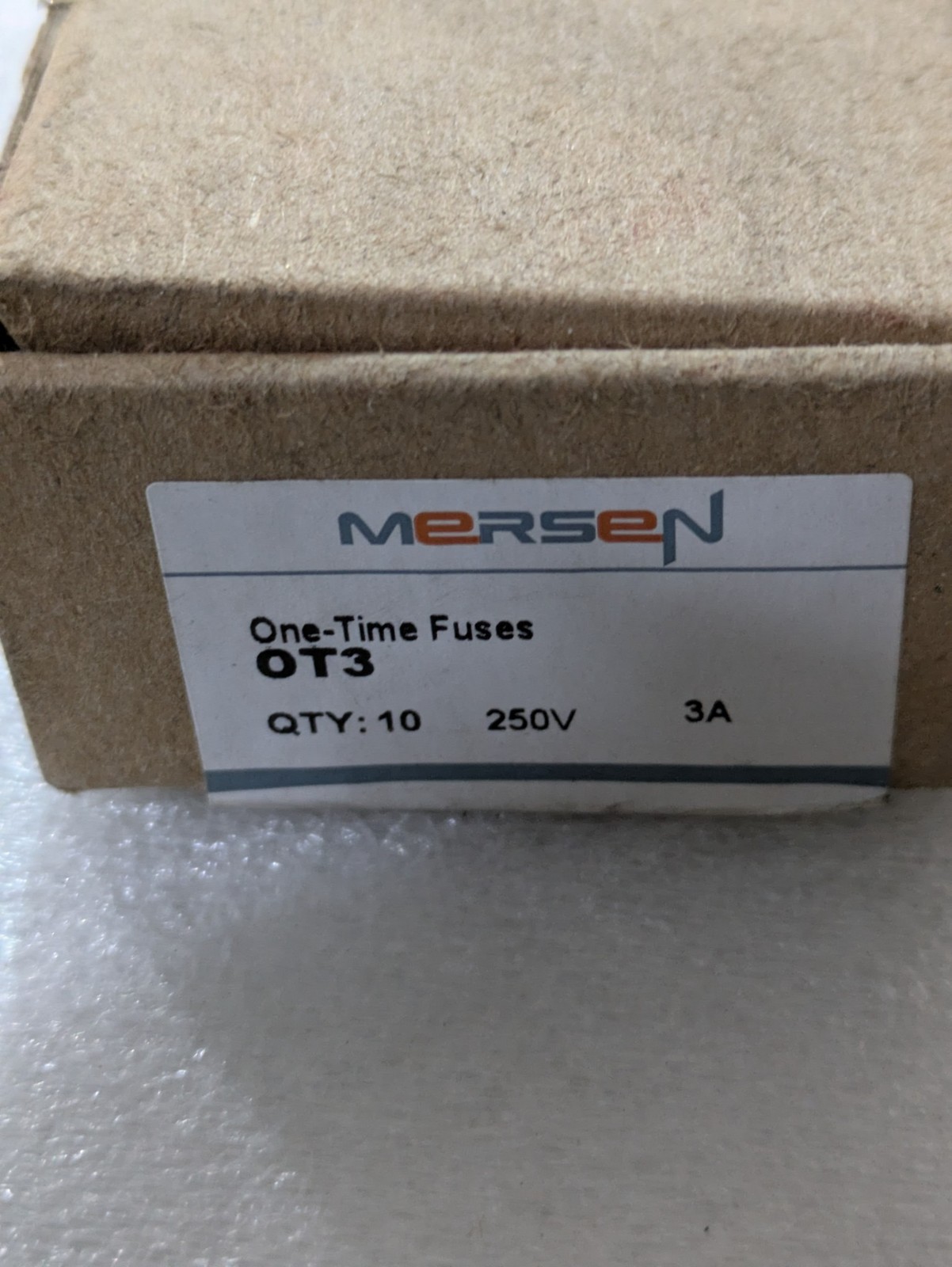 Ferraz Shawmut OT3 One-Time Fuse 3A 250VAC Class K5 Fast-Acting Industrial OEM