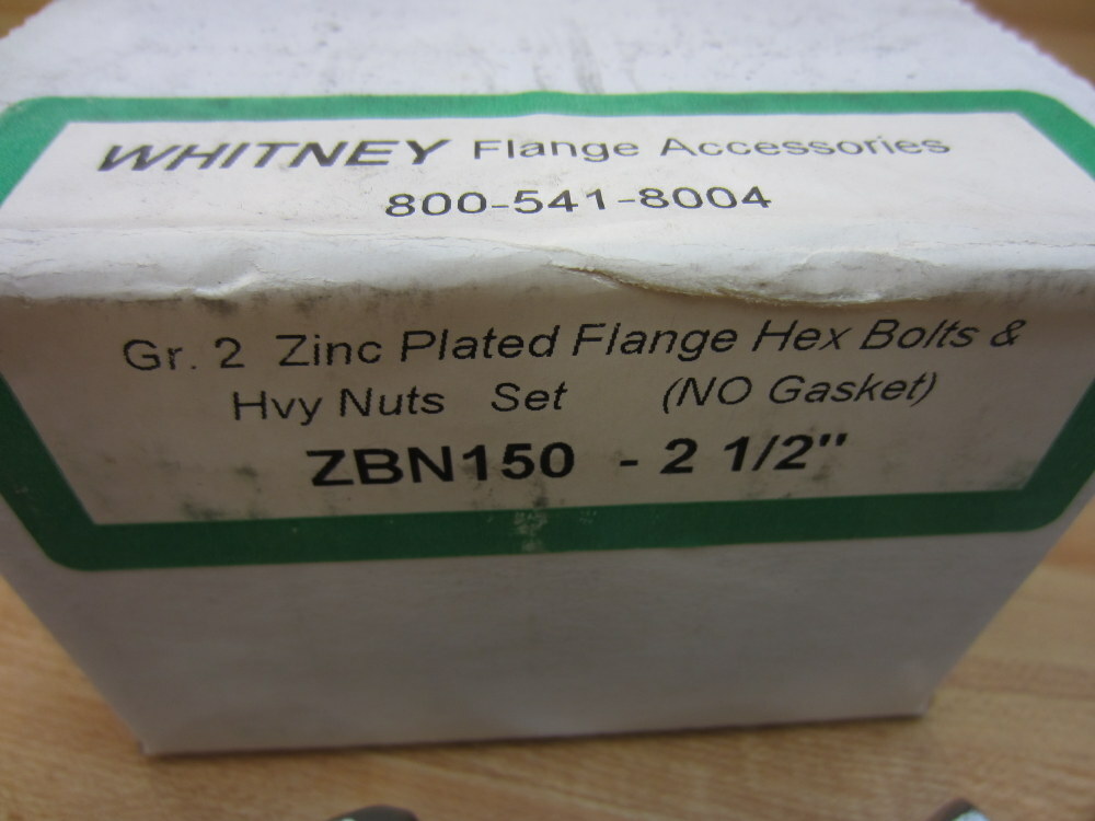 Whitney ZBN150-3″ Flange Hex Bolts & Nuts (Pack of 4)