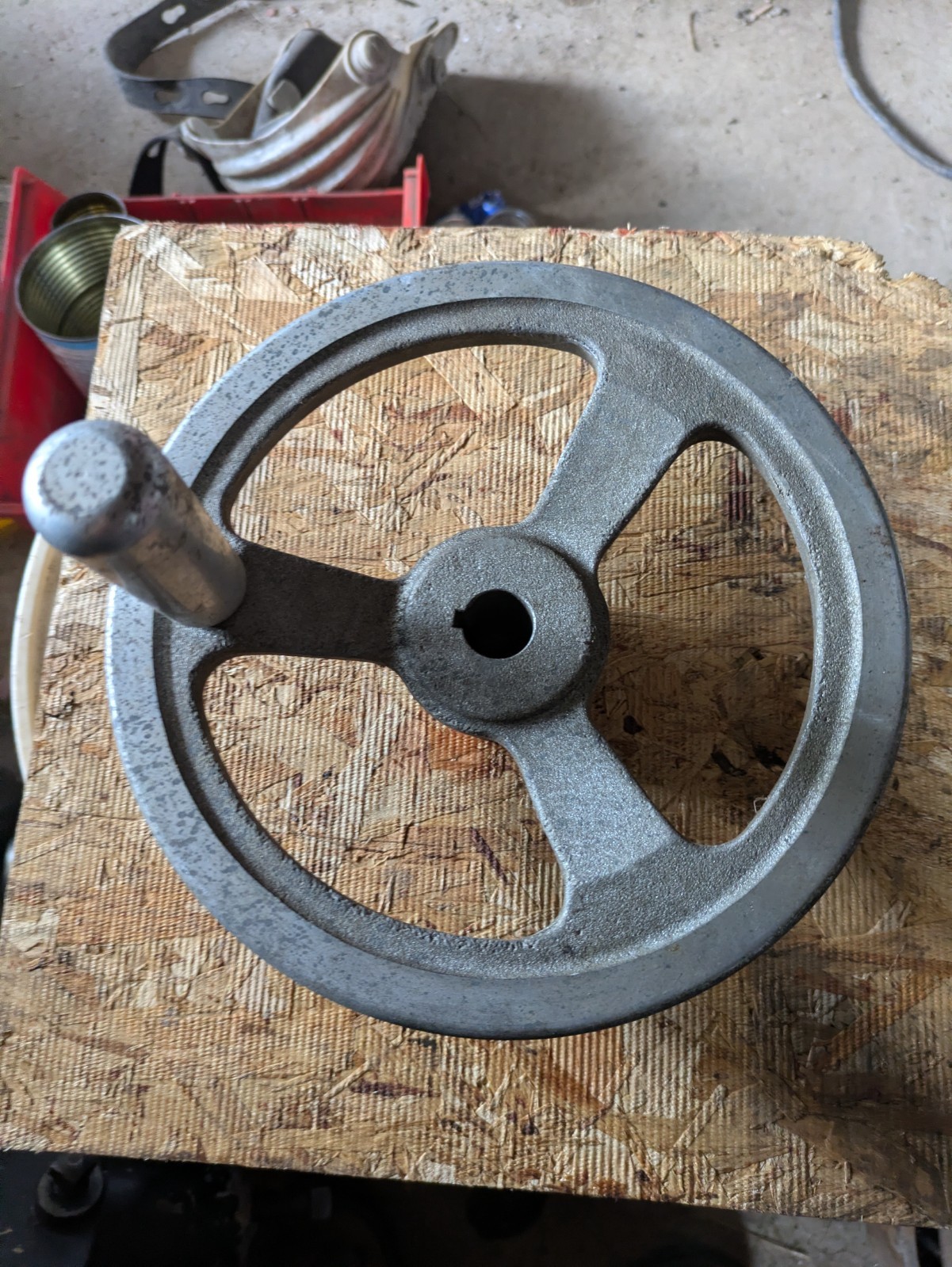 JERGENS 8″ OFFSET HANDWHEEL WITH REVOLVING GRIP 3/4″ FINISHED BORE
