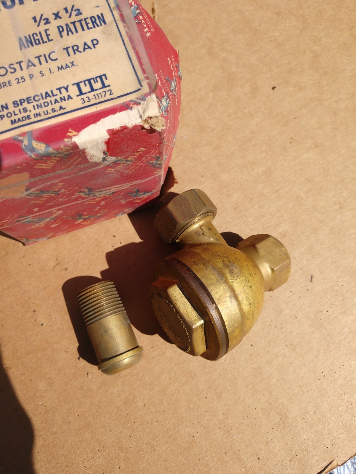 Hoffman 17C Angle 3/4″ OEM thermostatic trap BRAND NEW NOS