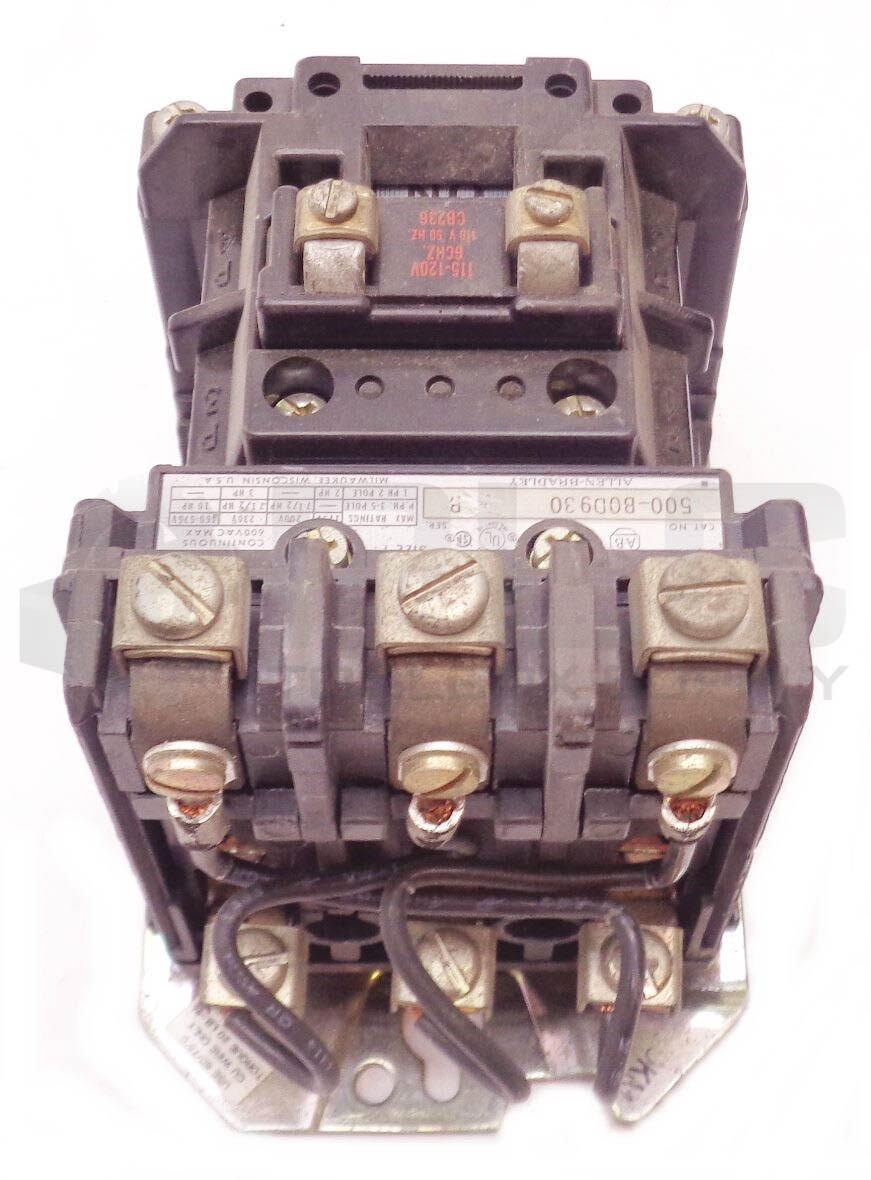 ALLEN BRADLEY 509-BOD930 STARTER, SIZE 1, SER. B, 509-B0D930, W/ CB236 COIL