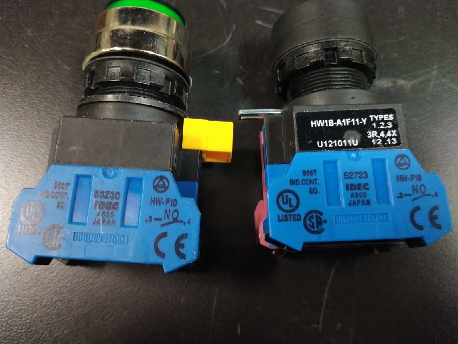 Assorted Lot of Industrial Panel Mount Push Switches with Indicating Lights