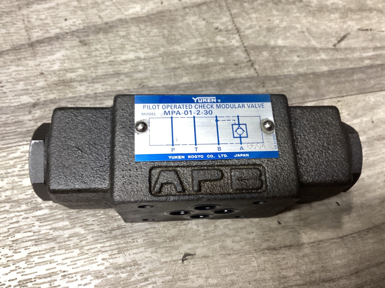 Yuken MPA-01-2-30 Check Valve #106D45PR5