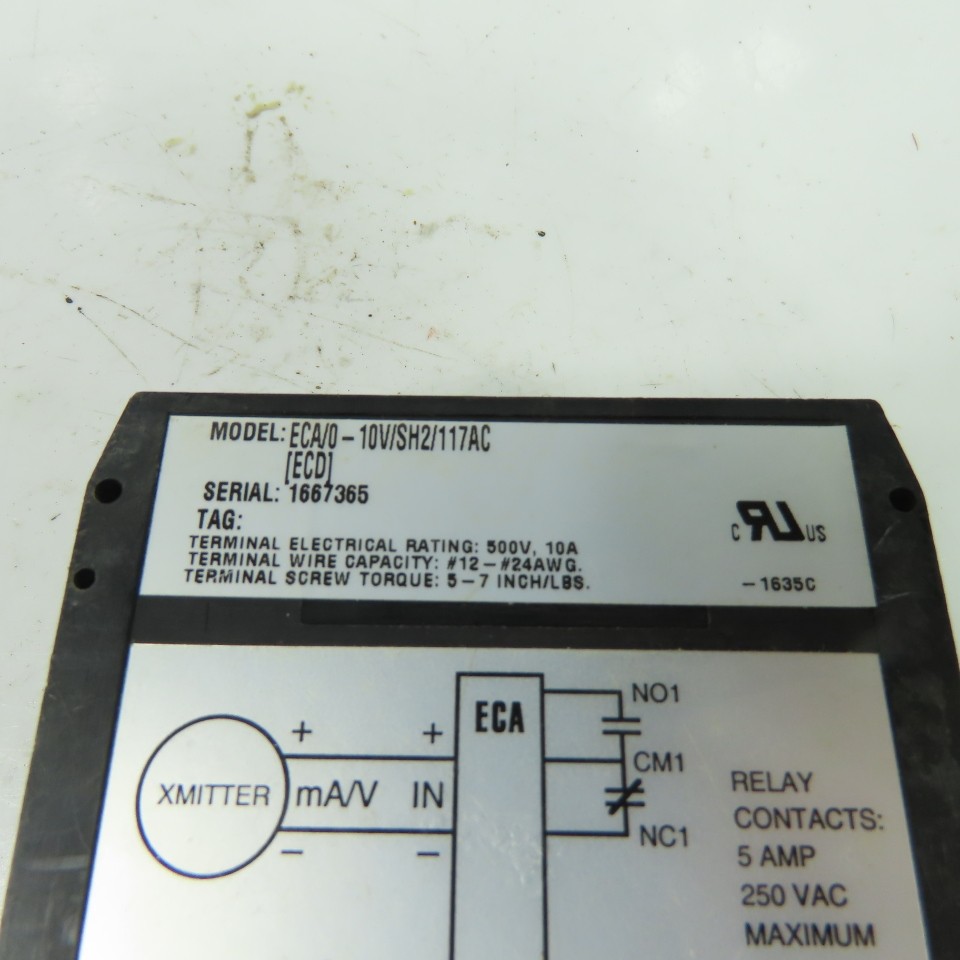 Moore Industries ECA/0-10V/SH2/117AC Current and Voltage Alarm 500V 10A