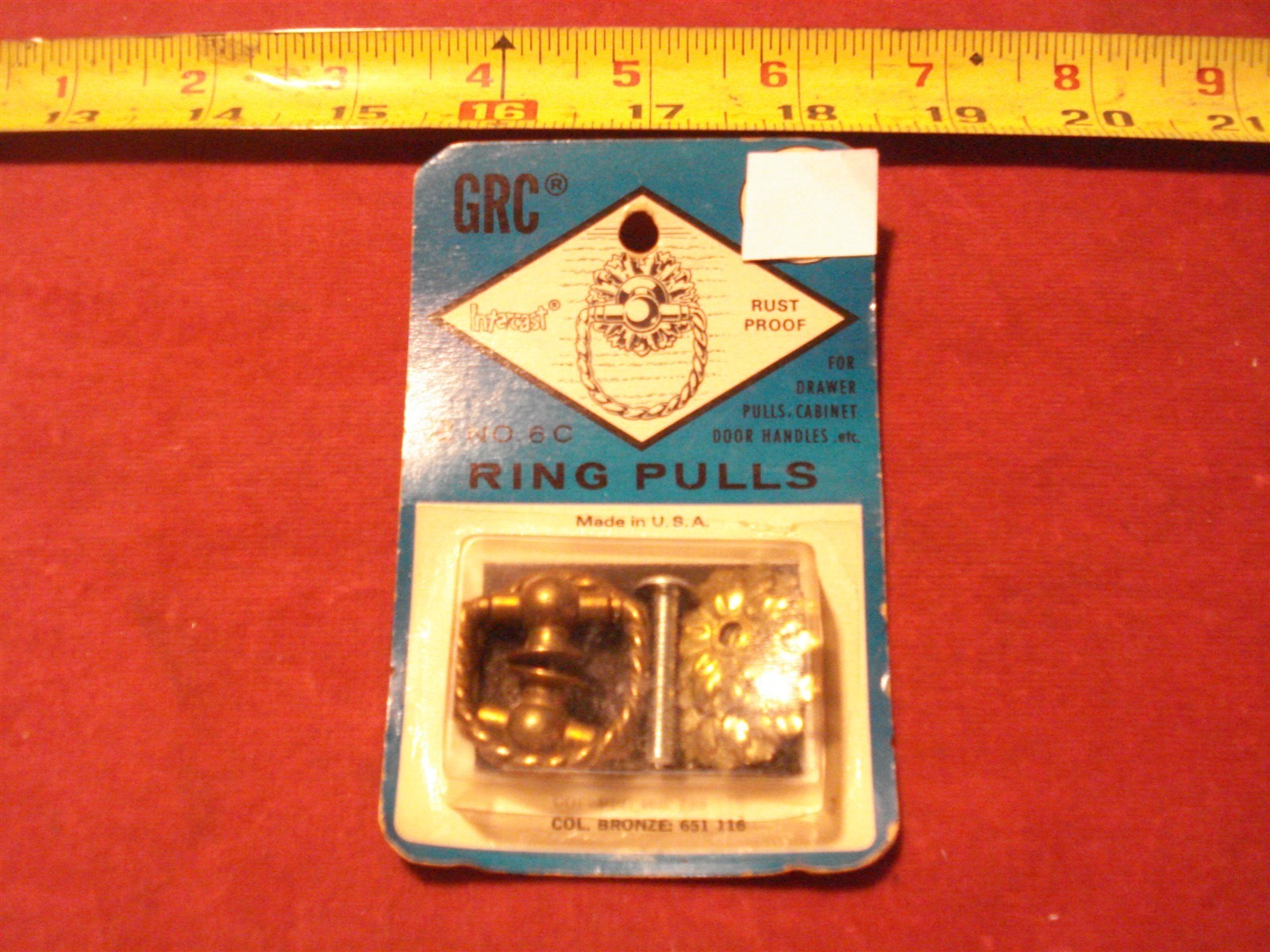 (2294.) 2 Decorative Ring Pulls- GRC 6C