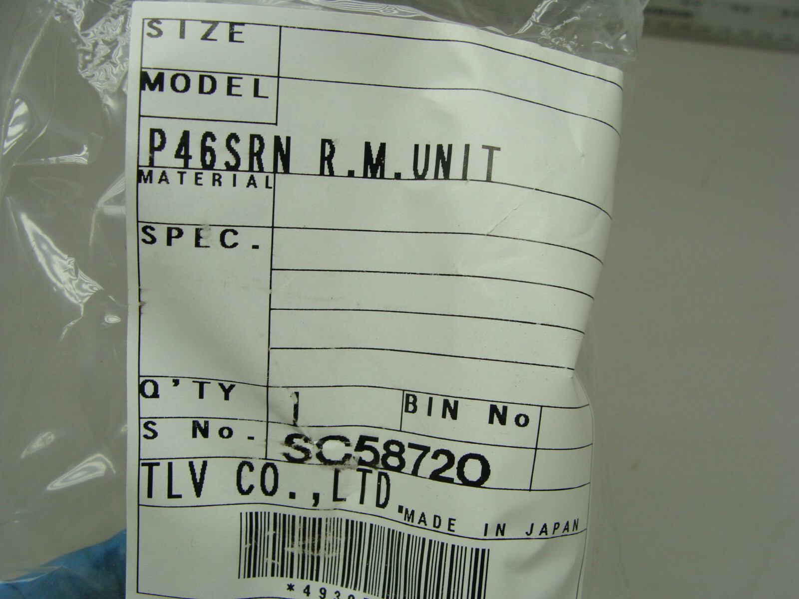 TLV POWERDYNE P46SRN/A REPAIR KIT PMA 5.0 MPaG/425°C PMO 4.6 MPaG/425°C