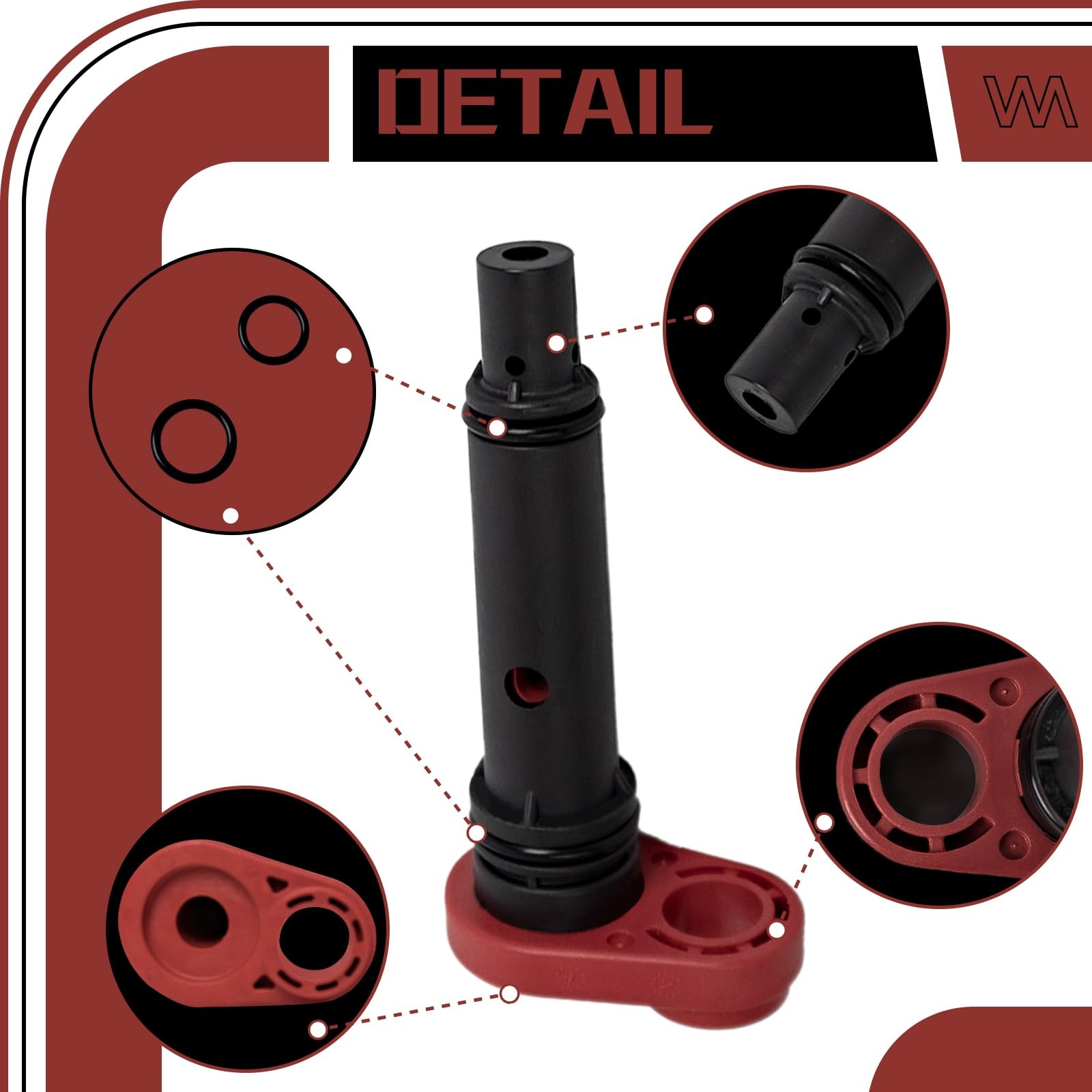 17130-5A2-A01 Pcv Valve Assembly Upgrade OEM Factory 17130-5A2-A01, Red-Black