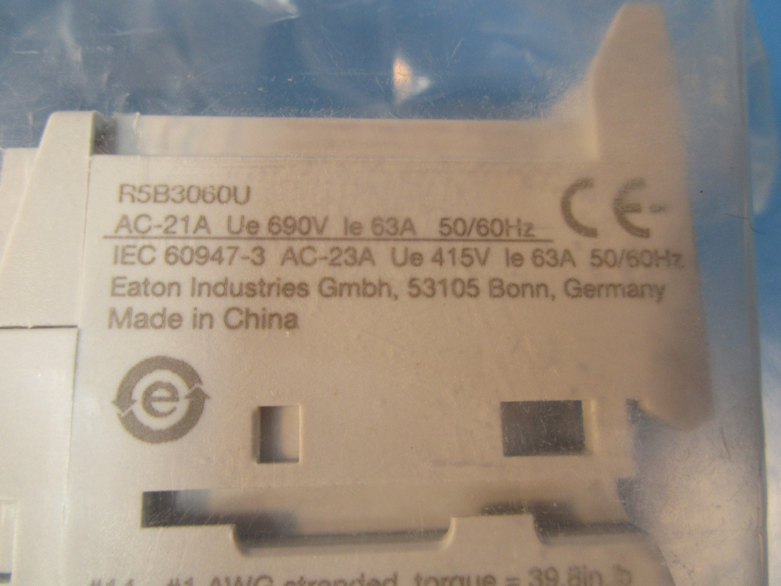 EATON R5B3060U, DISCONNECT SWITCH, ROTARY, B-FRAME, 60 AMP, 3P, 600VAC