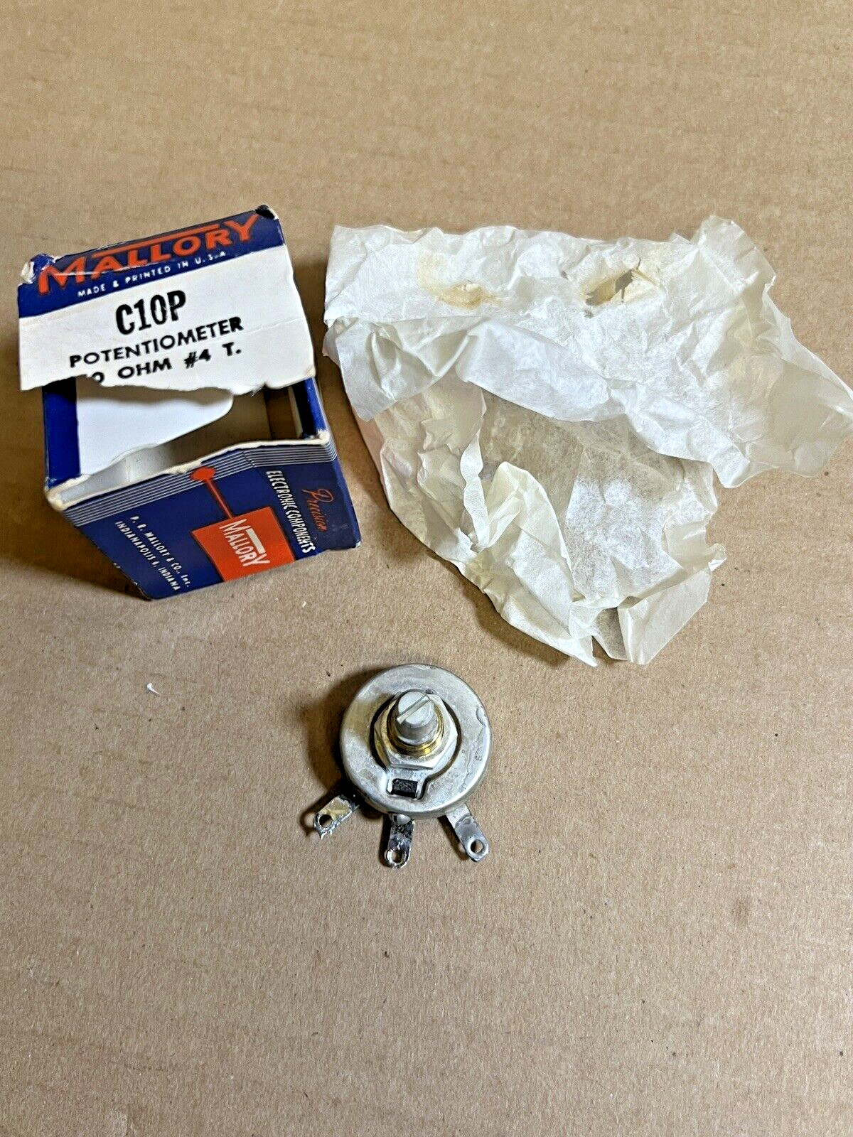 Mallory C10P Potentiometer 10 Ohms #4T NEW OLD STOCK ORIGINAL BOX