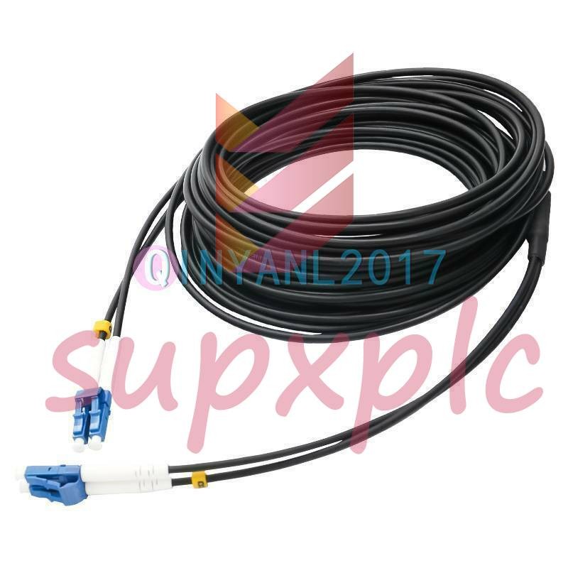 Black Armored Fiber Cable Duplex Fiber Optic Patch Cord 150M LC-LC UPC SM 9/125