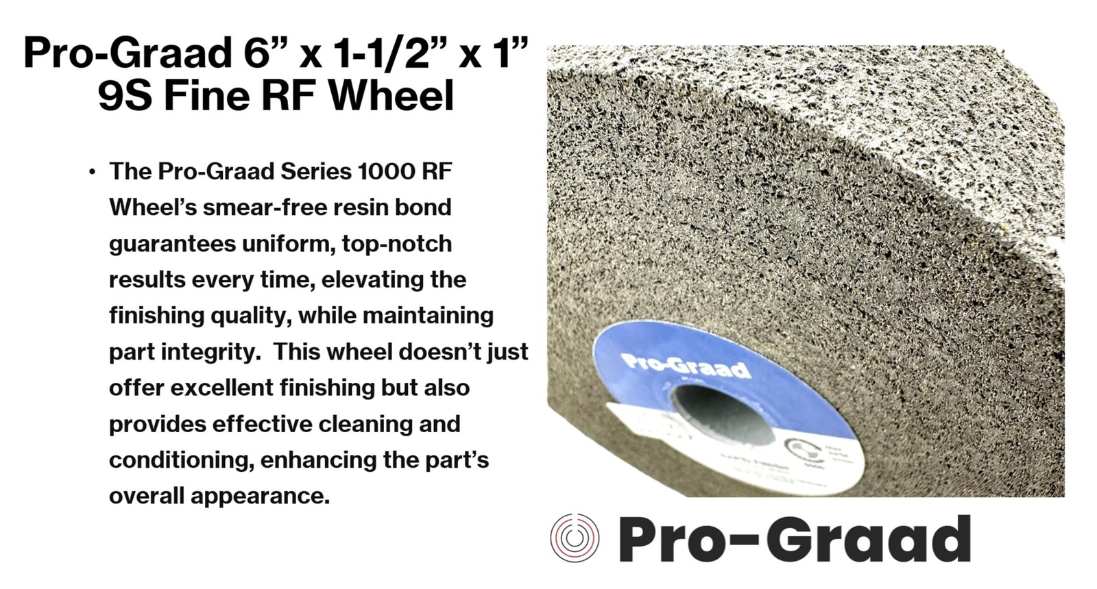 Pro-Graad 1 Pack 6” x 1-1/2” x 1” 9S Fine Series 1000 RF Long Life Convolute…