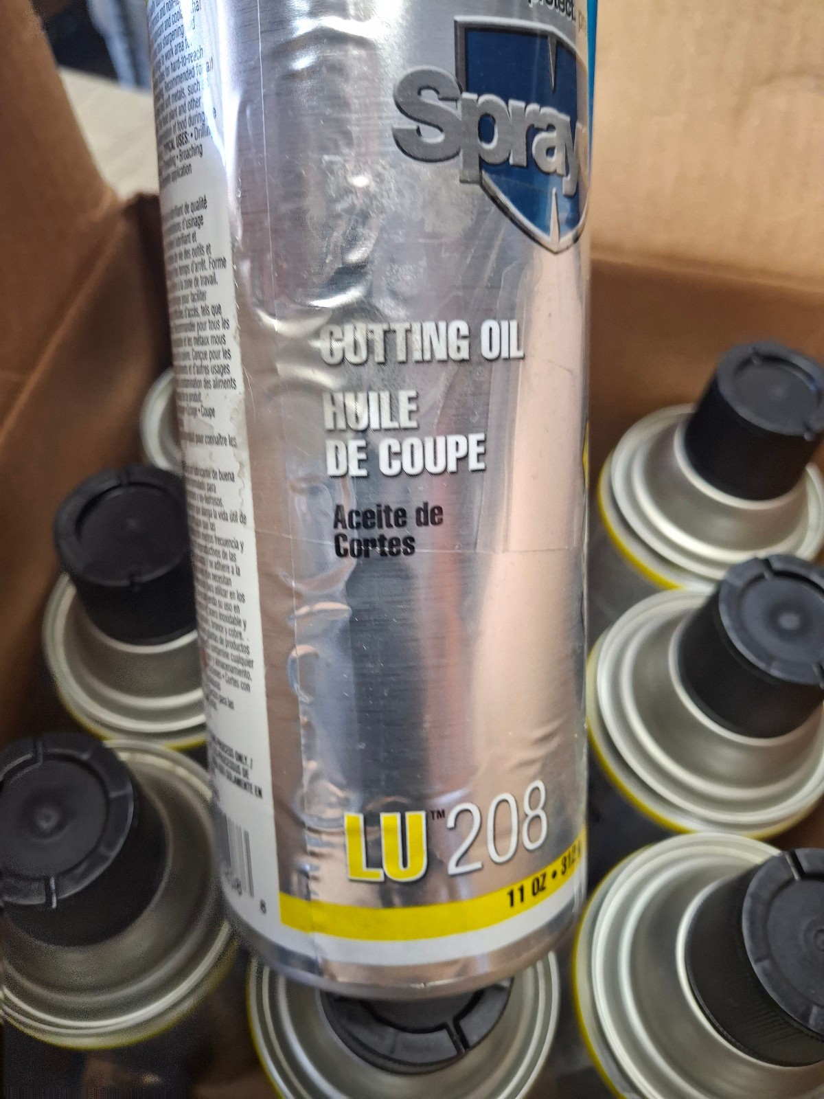 12 QTY. Sprayon LU208 Cutting Oil Fluid 11 oz Aerosol, Petroleum BaseSC0202000