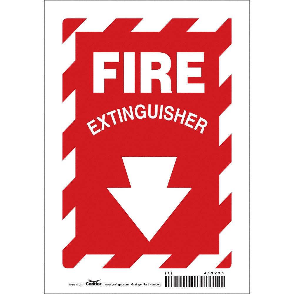 CONDOR 469V93 Safety Sign,10 in x 7 in,Vinyl 469V93