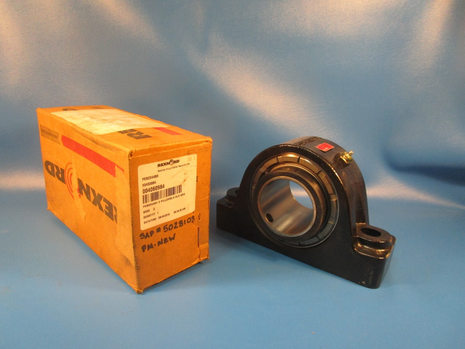 REXNORD PEB22448H, 3″ Bore, Spherical Roller Bearing, Expansion Cast Iron 2-Bolt