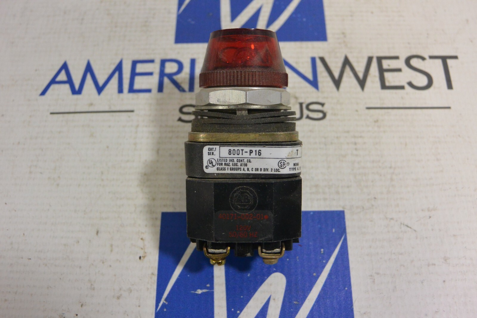 Allen-Bradley 800T-P16 Red Pilot Light Ser. T 120V *USED *LOT OF 5