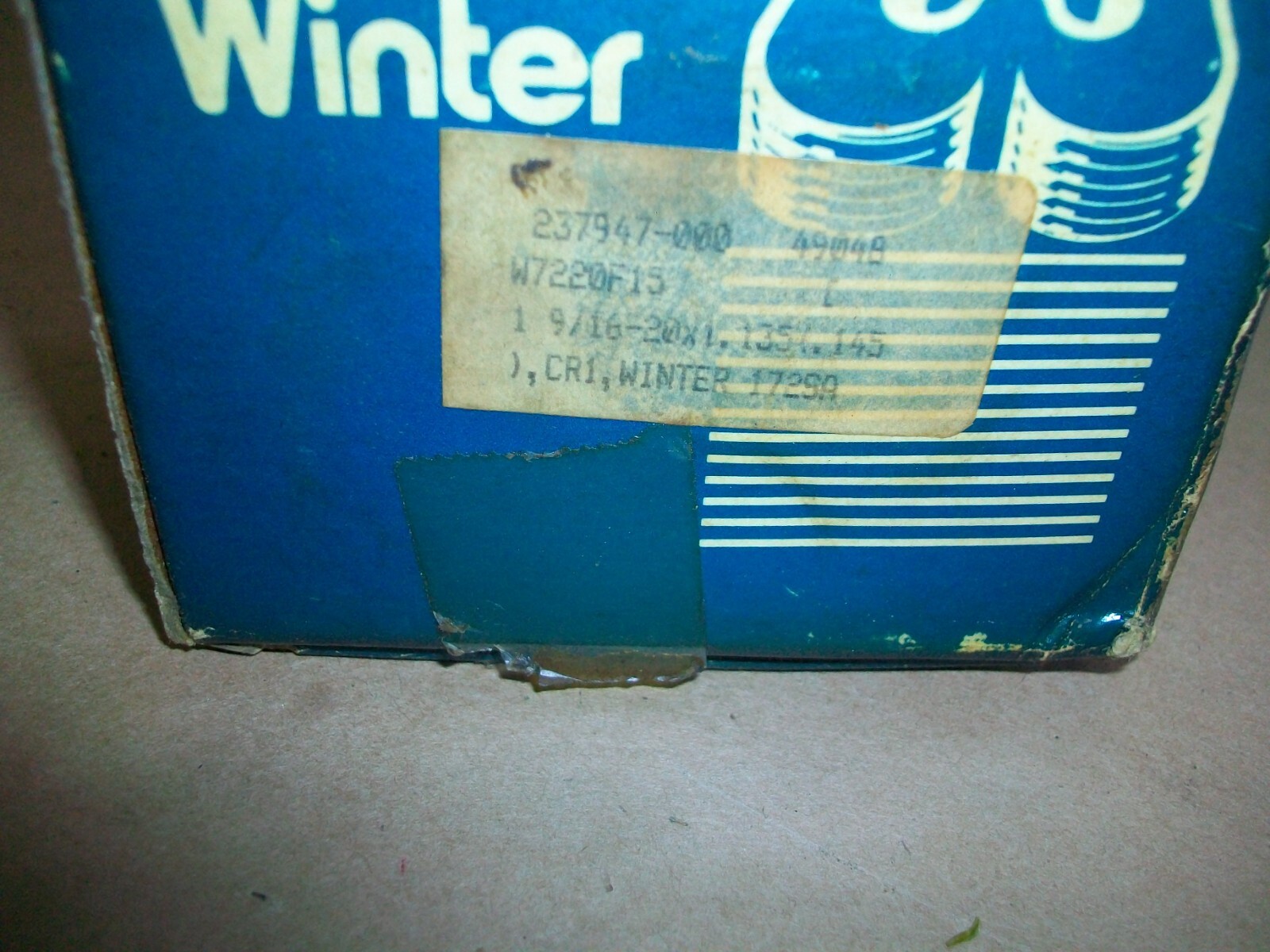 C.J. Winter Thread Roll Rolling Dies W7220F15 1 9/16-20x 1.135, 237947-000 NEW