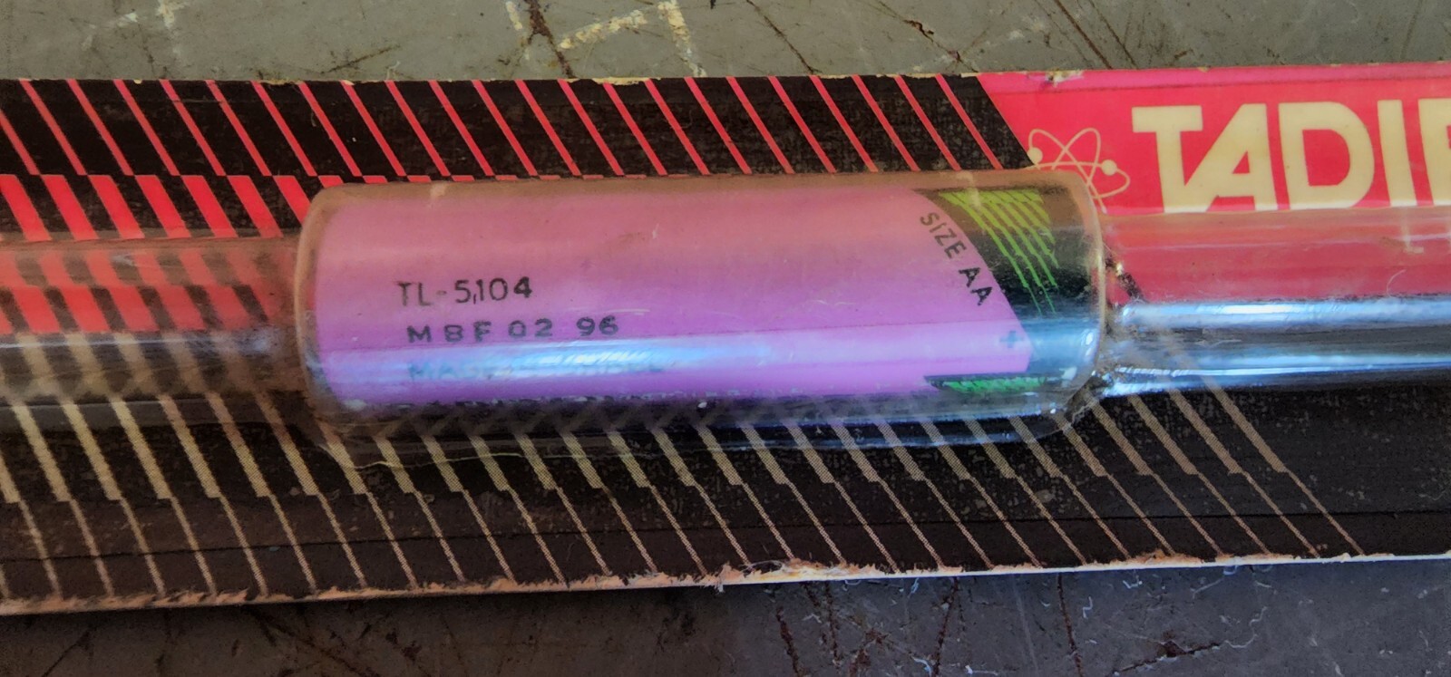 Tadiran High Energy Lithium Battery Size AA, TL-5104 3.6v