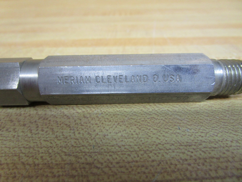 Meriam 942K-50 Stainless Steel Check Valve 942K50