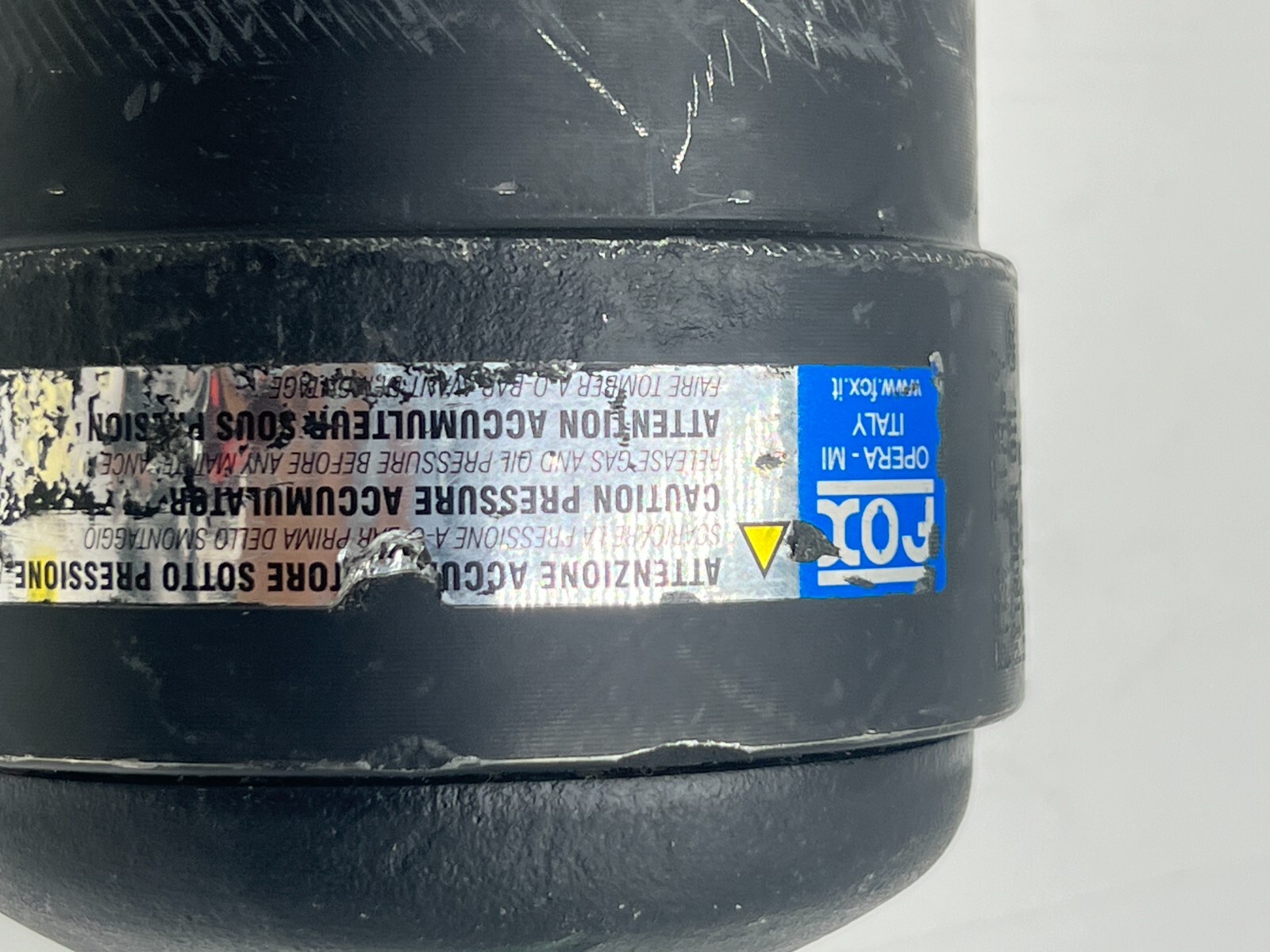 Genuine Fox Pressure Accumulator Nitrogen Oil Black Heavy Duty