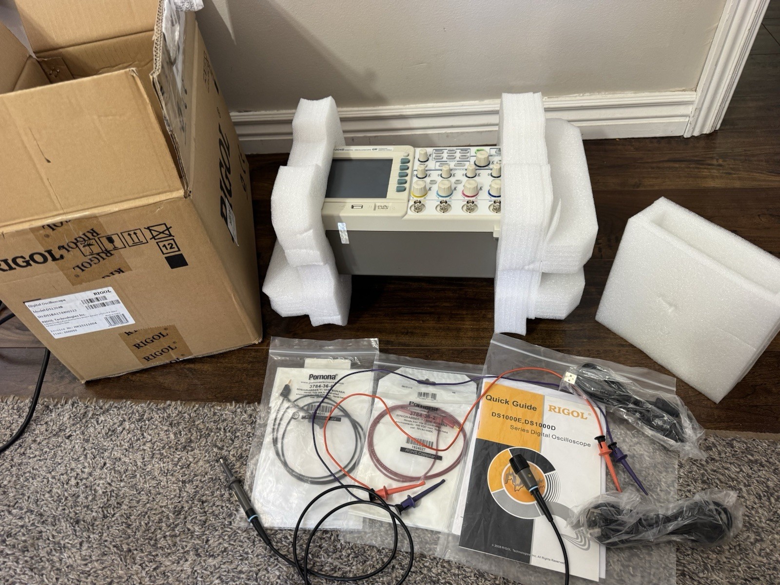 Rigol DS1204B Digital Oscilloscope LXI 4 Channel 200 MHz 2GSa/s