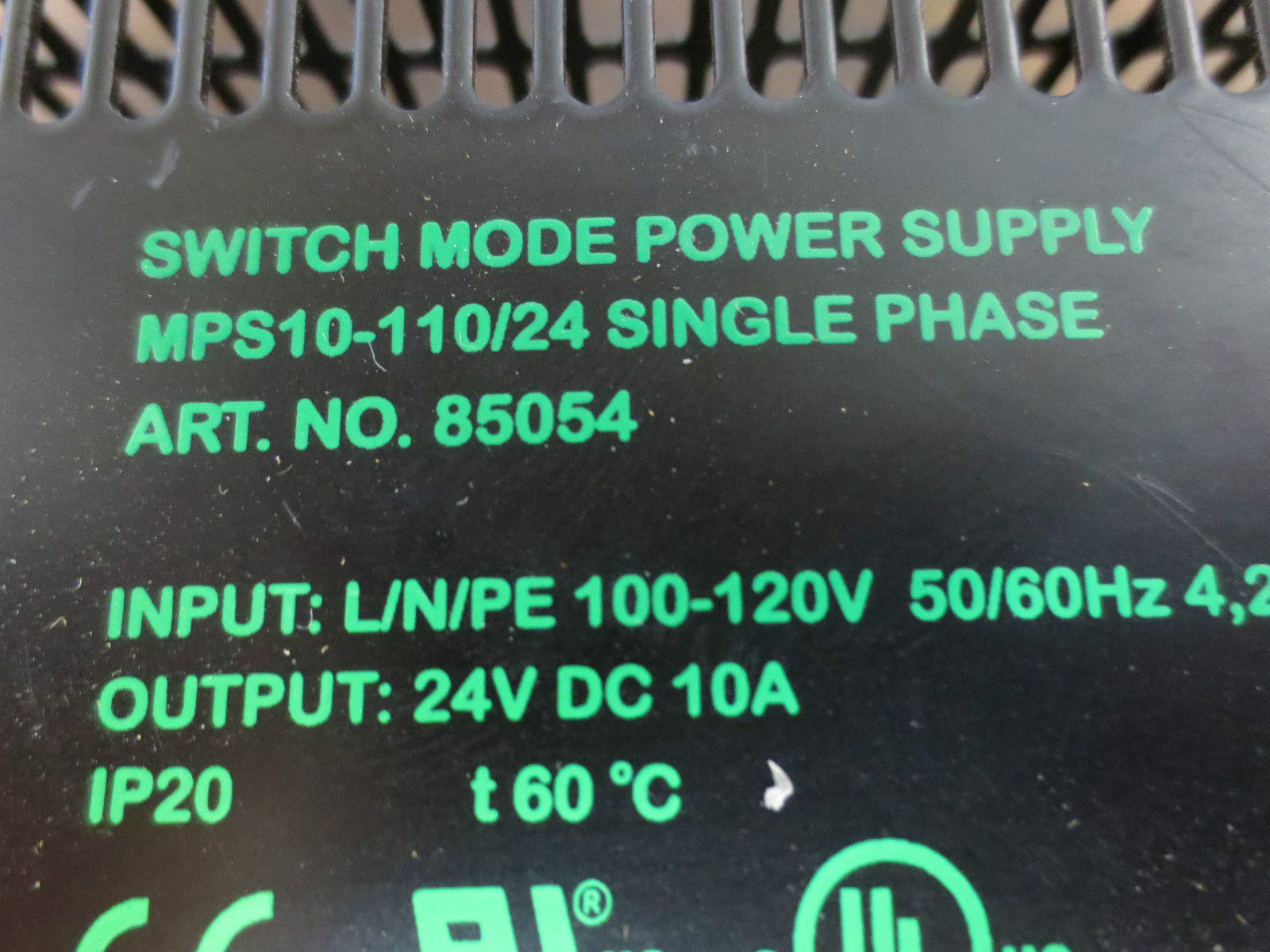 MURR MP810-110/24 SWITCH MODE POWER SUPPLY SINGLE-PHASE 85054