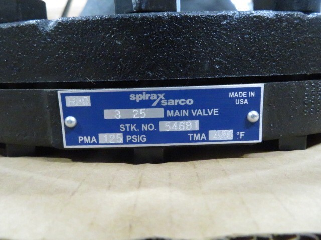 3″ Spirax Sarco #25P Main Valve CL125 Pilot Operated Regulator 54681 NEW 2020