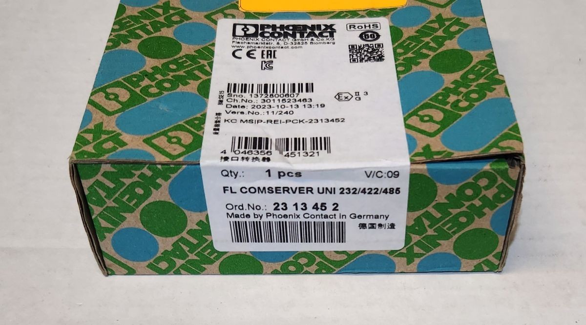 NEW PHOENIX 2313452 FL COMSERVER UNIT Interface converter RS-232, RS-422, RS-485