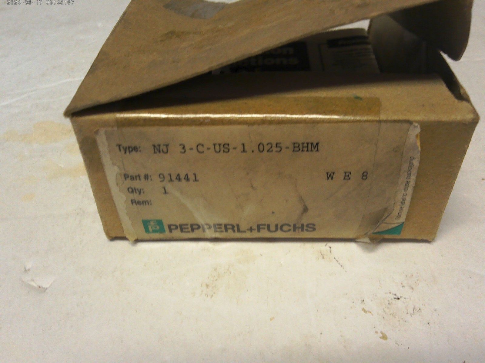 New Pepperl & Fuchs NJ3CUS1025BHM 91441 Proximity Sensor NJ-3-C-US-1.025-BHM