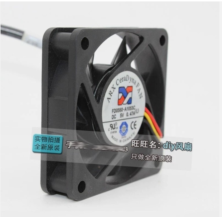 ARX CeraDyna FAN FD0560-A1053C 5V 0.47A 6015 6cm Switch Cooling Fan