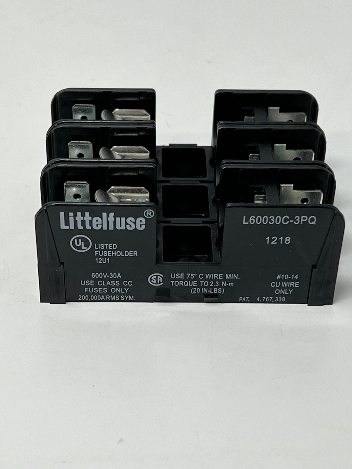Littelfuse L60030C3PQ Fuse Block / Class Cc – Thermoplastic / 2.28″W – New